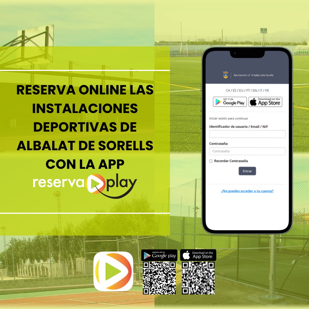 Albalat dels Sorells estrena una aplicación para reservar y pagar las pistas del polideportivo